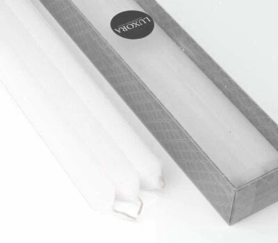 6 x AUSTRALIAN MADE Square Dinner Candles 22mm x 400mm Candles Unscented  - image 1 of 3