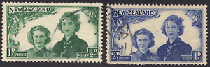 1944 New Zealand SC# B24-B25 - Princesses Margaret Rose and Elizabeth - Used -1