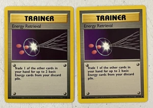 2x Pokemon TCG - Energy Retrieval - 81/102 - Uncommon - Base Set - Bild 1 von 2