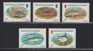 Guernsey Scott # 308-312 MNH Marine Life Fish 1985 - Picture 1 of 1