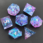 Resin Dice Set (7) For-Dungeons & Dragons Rpg Cthulhu Resin Dice Blue-Violet