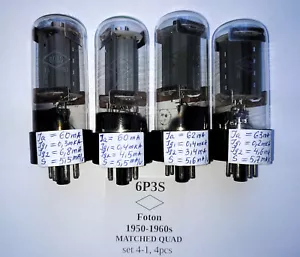 4x 6P3S = 6L6 6L6GT 6L6GC 5881 Tetrodenröhre FOTON sowjetisches PASSENDES QUAD 1950ER NEU - Bild 1 von 9