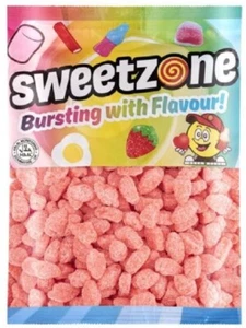 Halal Süßigkeiten Gelee Erdbeere, saure Apfelringe, Kirsche 1 kg Tasche Halal HMC Süßigkeiten - Bild 1 von 56