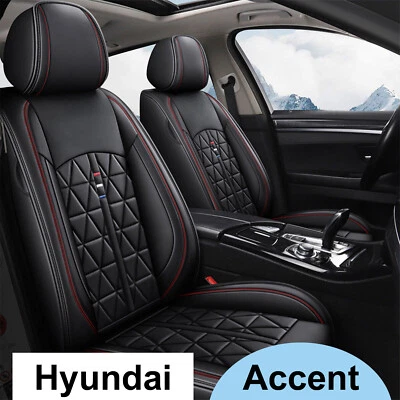 Car Seat Covers Front & Rear Full Set For Hyundai Accent 2017-2022 Fuax Leather - Изображение 1 из 4