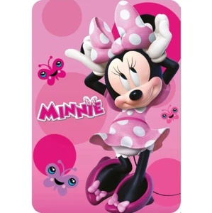 Disney Minnie Mouse Coperta in Pile 100 x 140 cm Farfalle - Lancio - Foto 1 di 1