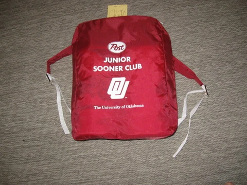 University of Oklahoma Sooners NCAA OU Backpack NWT Junior Sooner Club Cover