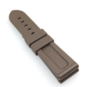 24 mm - 22 mm correa de goma marrón correa de reloj apta para PAM PAM111 - Imagen 1 de 6