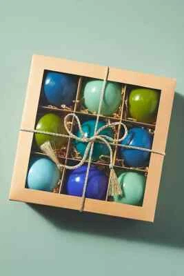 Anthropologie Bola Opaca Adornos de Vidrio Bola Azúcar Ciruela Glitterville 9 NUEVO Foto 1 de 4