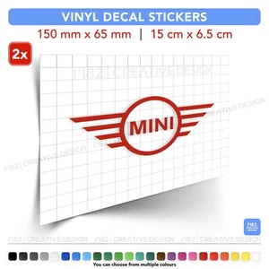2x MINI Stickers Decal Countryman Clubman Hatchback John Cooper Works | 150mm - Imagen 1 de 6
