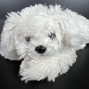 Aurora Floppy White Puppy  Dog 12" Plush Stuffed Animal - Picture 1 of 6