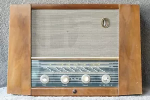 VINTAGE PYE FenMan 1 FM/MW/LW MAINS VALVE RADIO.1950's.UNTESTED.PROP/FILM - Picture 1 of 5