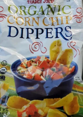 Trader Joe's ORGANIC CORN CHIP DIPPERS 9.75 oz each (5 PACK) FREE SHIPPING!! - Image 1 of 2