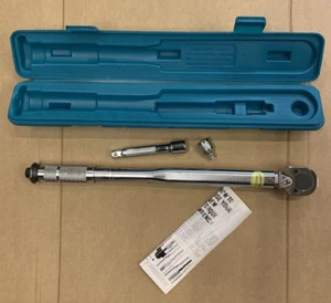 Kamasa 1/2” Drive Torque Wrench Kit SP 3780 150 FT/LBS 5" EXT 1/2"X3/8" ADAPTOR - Picture 1 of 2