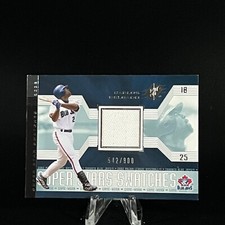 Carlos Delgado 2002 Upper Deck SPx Super Stars Swatches GU Jersey /800 Blue Jays