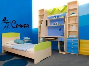 PERSONALIZED NAME MICKEY MOUSE WALT DISNEY Custom Vinyl Wall Decal Sticker Decor - Picture 1 of 2