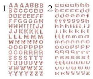 ABC Buchstaben Sticker Designsticker rose/rosa Softysticker Einladung Geburtstag - Bild 1 von 3