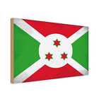 Holzschild Holzbild 18x12 cm Burundi Fahne Flagge Geschenk Deko