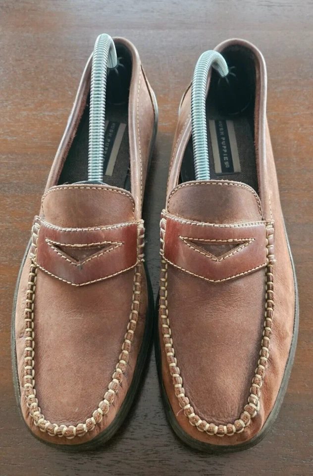 Hush Puppies Mujer Zapatos Sin Cordones Cuero Marrón 54207 Penny Mocasines Talla 11 N Foto 1 de 4