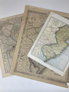COLLEZIONE MAPPE ANTICHE VINTAGE: New Jersey (3) - Foto 1 di 4