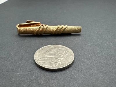 Clip de corbata barra de corbata vintage SPEIDEL tono dorado diseño de textura retro mediados de siglo Foto 1 de 2