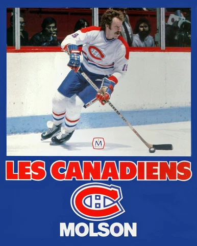 Larry Robinson - Les Canadiens, 8x10 Color Photo of 1981 Molson Canadian Poster Cover
