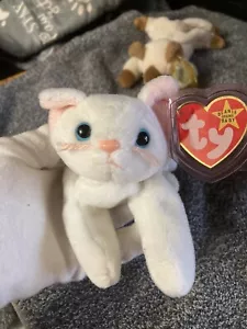 FLIP the White Cat Ty Beanie Baby, Many Errors and Rarities, PVC - Picture 1 of 11
