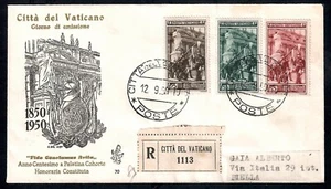 Vaticano 1950 FDC Venetia Club Guardia Palatina Raccomandata - Picture 1 of 1