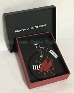Coach 78027B Wizard Of Oz Boxed Ruby Slippers Hangtag Bag Charm BLACK Silver NWT - Picture 1 of 5