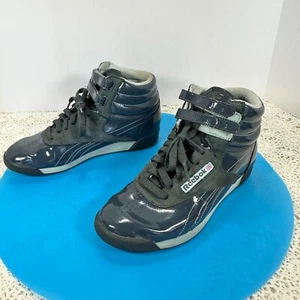 Reebok Freestyle High Glass Gray/Blue Women's Shoes SZ 8.5M - Picture 1 of 8