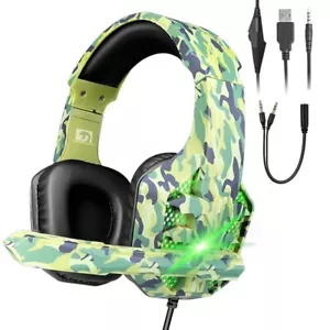 MAMBA SNAKE M1 3,5mm Cuffie da Gioco Cablate, Cuffie Microfoniche RGB Retroilluminate per Laptop - Foto 1 di 24