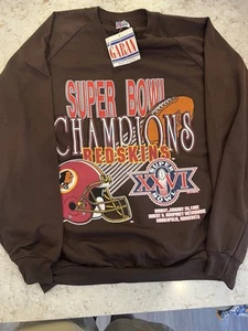 Sudadera De Colección Washington Redskins Garan Marrón Para Hombres XL Campeones del Super Bowl Nueva Con Etiquetas - Imagen 1 de 12