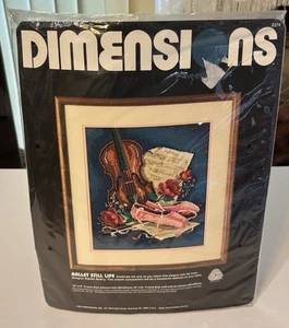 VINTAGE. BALLET STILL LIFE NEEDLEPOINT  KIT  DIMENSIONS 1985 NEW SEALED 2274 - Picture 1 of 5