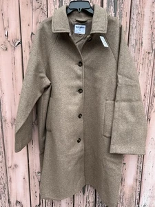 NWT Old Navy Relaxed Button-Front Mac Coat Sierra Oak Sz XL - Picture 1 of 10