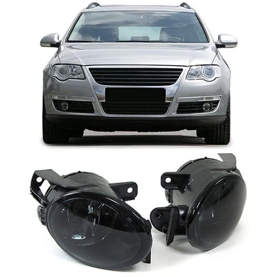 Für VW Passat Limousine Variant B6 3C 2005-2010 Nebelscheinwerfer Schwarz SET - Bild 1 von 2