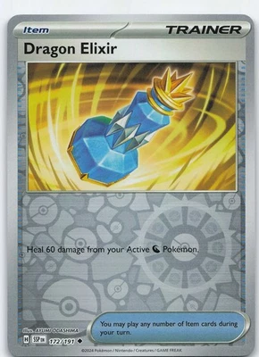 Dragon Elixir 172/191 Uncommon Reverse Holo SV08: Surging Sparks NM Pokémon - Image 1 of 2