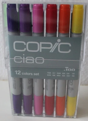 COPIC Ciao Layoutmarker-Set farbsortiert 1,0 + 6,0 mm, 12 Stk.-Neu- 3.7 4115 S16 - Bild 1 von 2