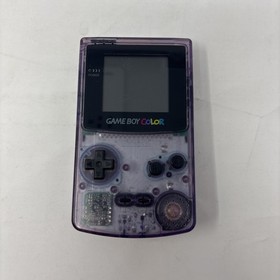Nintendo Game Boy Color Clear Purple Handheld Console CGB-001 Tested