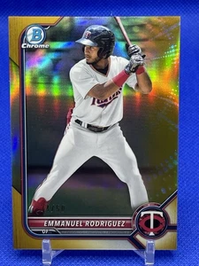 Bowman Chrome Emmanuel Rodriguez Gold Refractor 2022/50 #BCP-117 Twins - Imagen 1 de 2