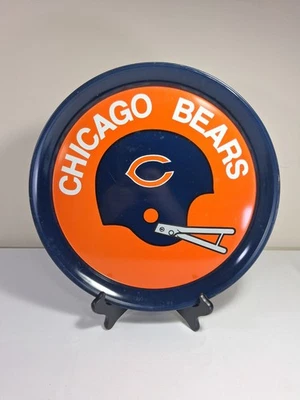 ВИНТАЖНЫЙ МЕТАЛЛИЧЕСКИЙ ПИВНОЙ ПОДНОС 1970-Х С ЧИКАГО МЕДВЕДЯМИ. 14 ДЮЙМОВ - Изображение 1 из 4