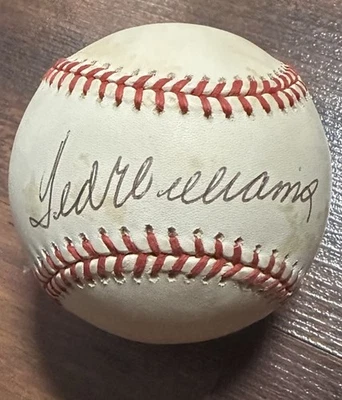 TED WILLIAMS Signed Official Baseball HALL OF FAME BOSTON RED SOX PSA Letter - Image 1 of 4