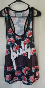 Sik silk "fairly" floral vest top size L - Picture 1 of 10