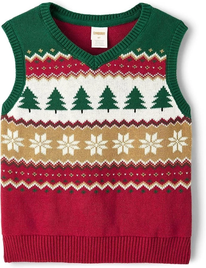 NWT Gymboree Holiday Fair Isle Sweater Vest Boy's Size 7 - Image 1 of 1