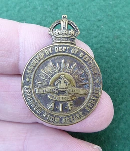 WW1 AIF AUSTRALIAN RETURNED FROM ACTIVE SERVICE  RAS  BADGE 24346 - Bild 1 von 2