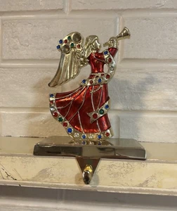 "Soporte para medias para ángel de manto con pequeños detalles de piedra decoración navideña 6""" - Imagen 1 de 2