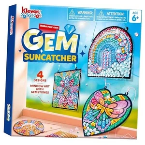 Kits de 4 piezas para arte de ventana Suncatcher, divertidos kits de pintura de gemas, arte de diamantes y - Imagen 1 de 7