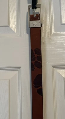 Cinturón Clemson University Tigers Marrón Cuero Genuino Águilas Alas Hombres Talla 38 Foto 1 de 4