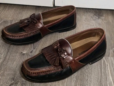Mocasines Johnston and Murphy para hombre con borlas negras y marrones talla 10,5 M Foto 1 de 4
