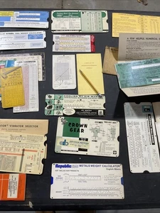 Lot Of 16+Slide Rule Calculator Tables Paperboard Engineering Well Log Stamping - Picture 1 of 11