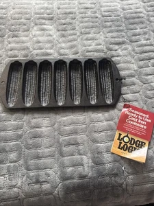 Lodge Cast Iron 7-Ear Corn Cornbread / Muffin Pan 27C2 12.5" x 5.5" NWT - Picture 1 of 7