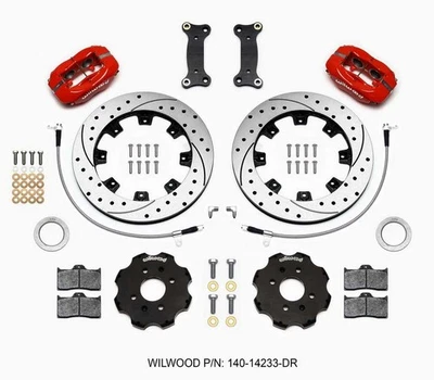 Kit de sombrero delantero Wilwood para Dynalite forjado 12,19 pulgadas rojo perforado Mazda MX5 2016-up Foto 1 de 4